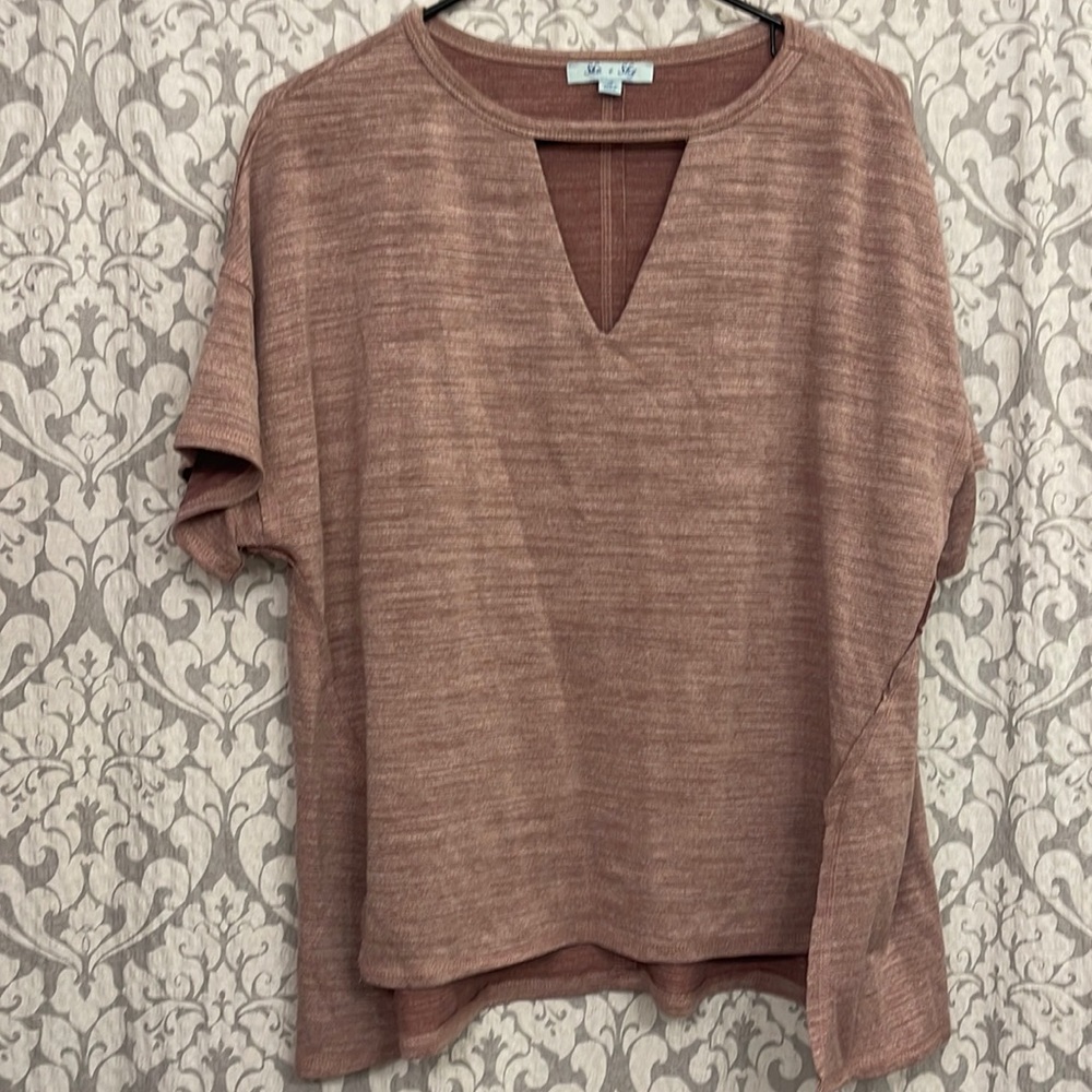 She + Sky Short Sleeve size small oversized top